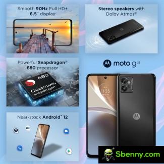 Key specs of the Moto G32