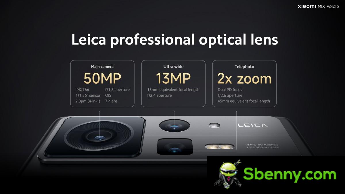 Xiaomi Mix Fold 2 announced with an elegant design and Leica optics