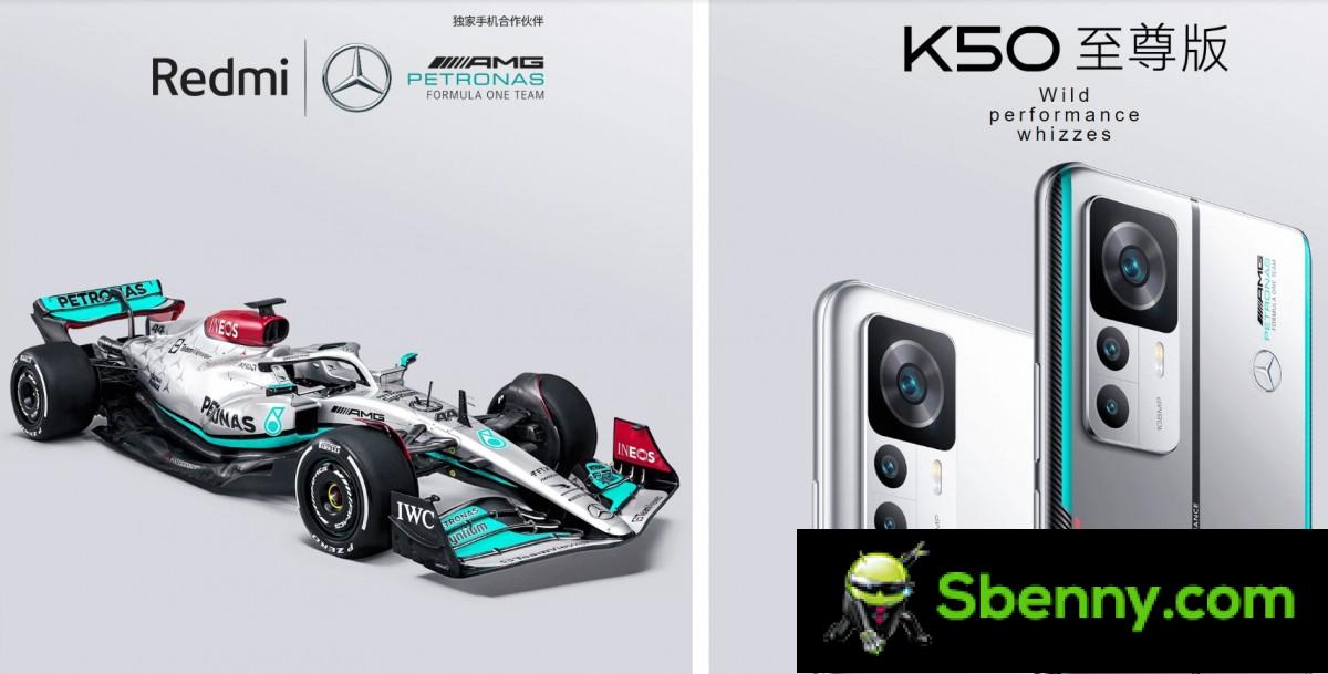 The Redmi K50 Ultra Mercedes-AMG PETRONAS Formula One Team Summer Edition