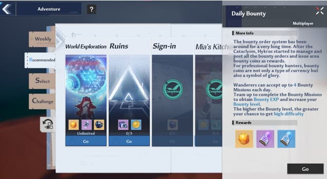 Bounty missions
