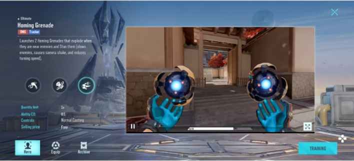 Skill 3: Homing Grenade (Ultimate)