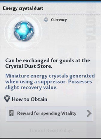 Energy Crystal Dust Tower of fancy currency