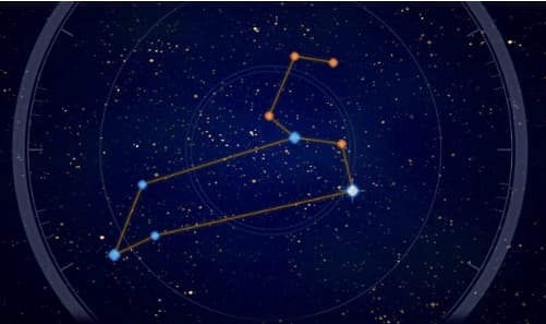 Telescope position of the constellation Leo