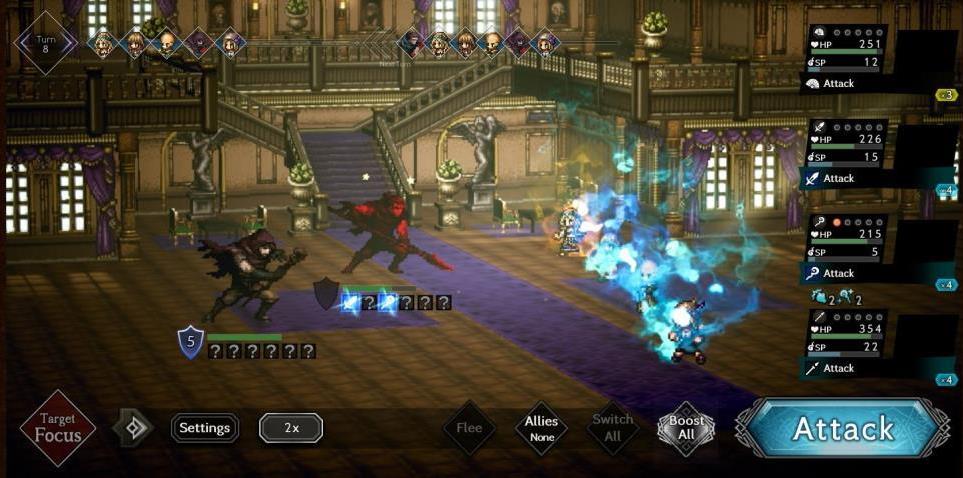 ocotpath traveler fights action gameplay