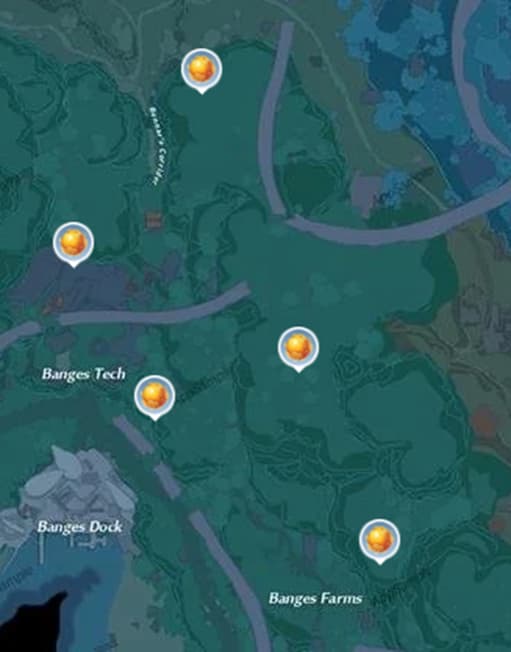 Tower of Fantasy Gold Nucleus Banges locations