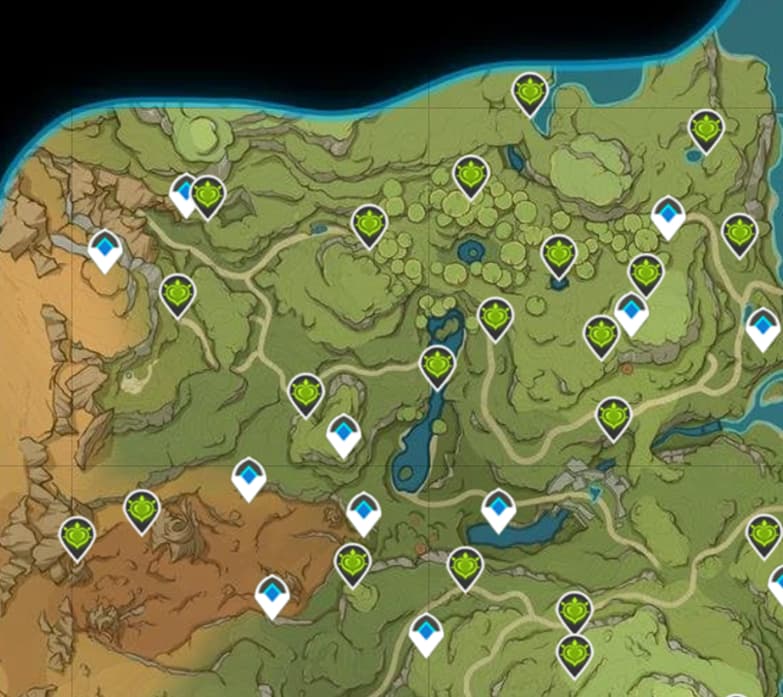 Locations of Genshin Impact Dendroculus