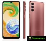 The new Samsung Galaxy A04s in copper