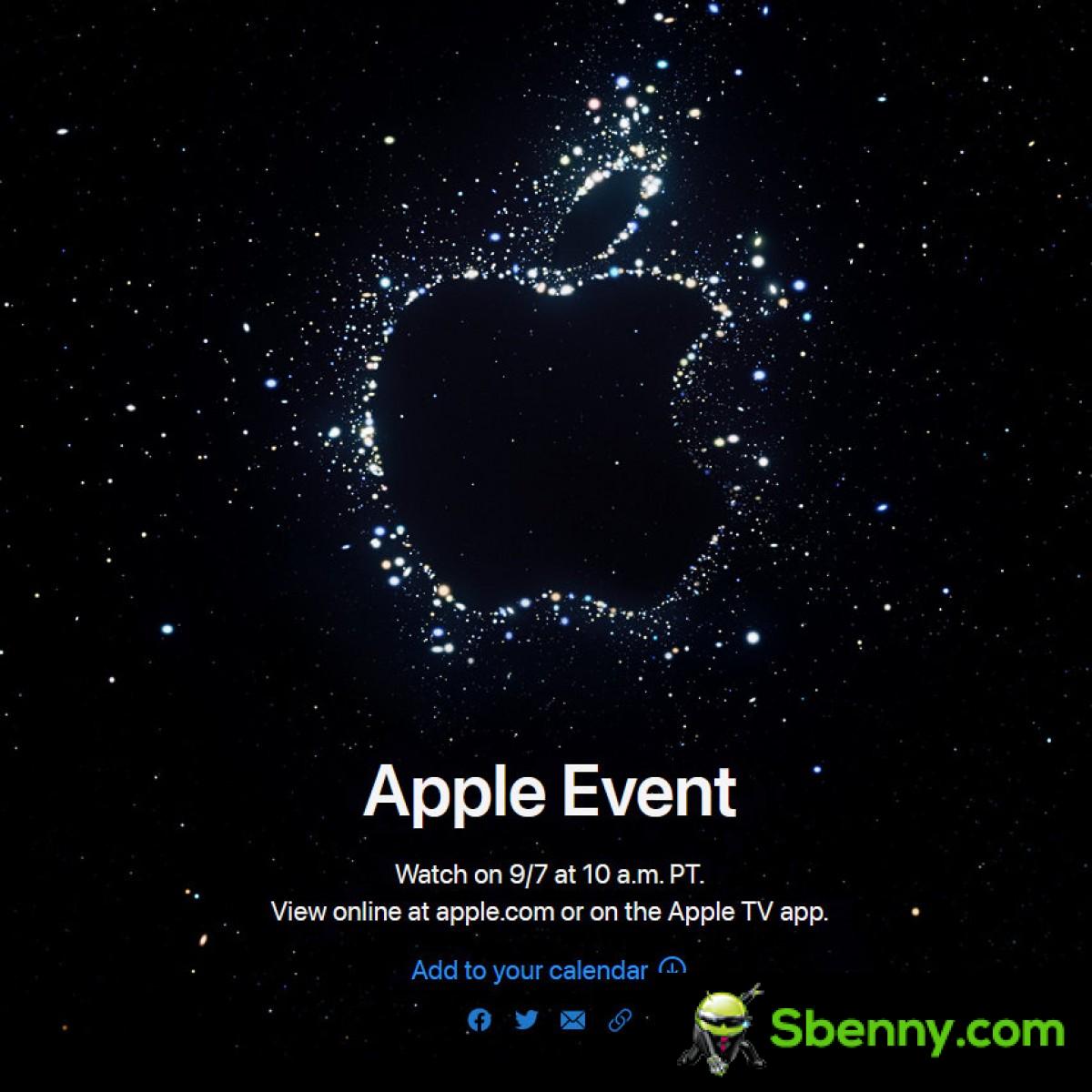 Apple will hold its next event on September 7 at Apple Park