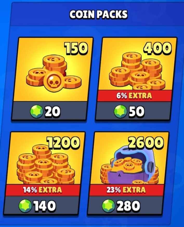 Brawl Stars Coin Packs