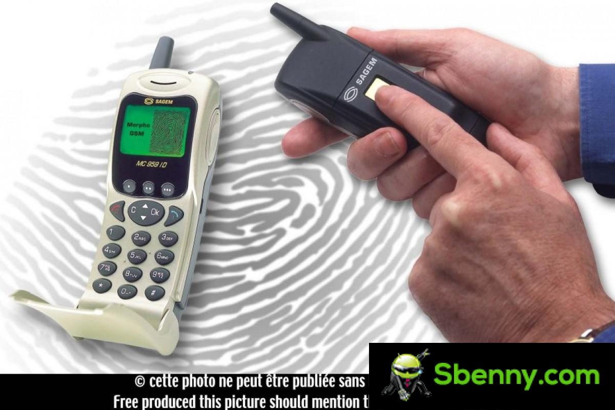 Perhaps the first phone with a fingerprint reader, the Sagem MC 959 ID
