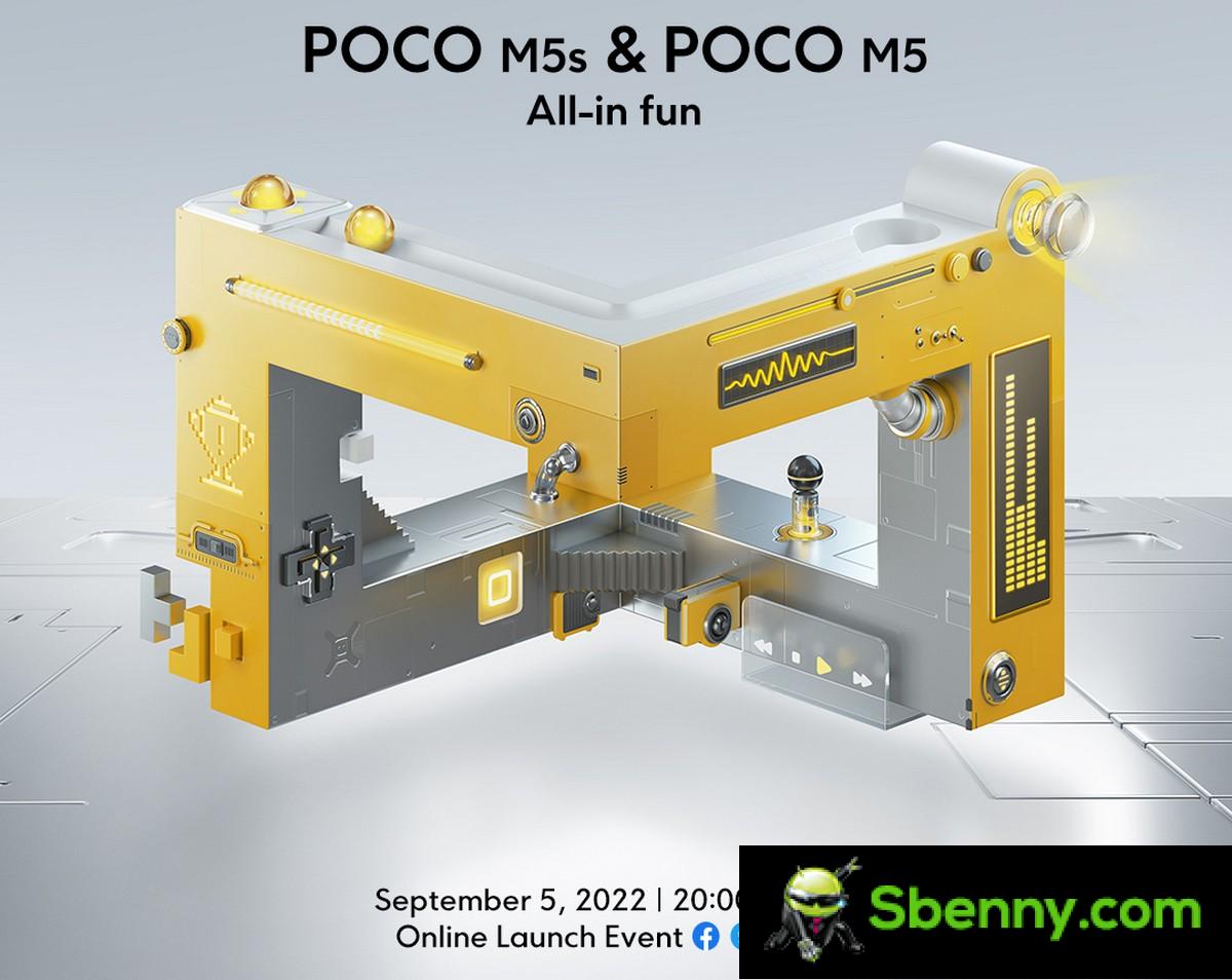 Poco M5 and M5 will be announced on September 5th, the storage space and colors of the M5 lose