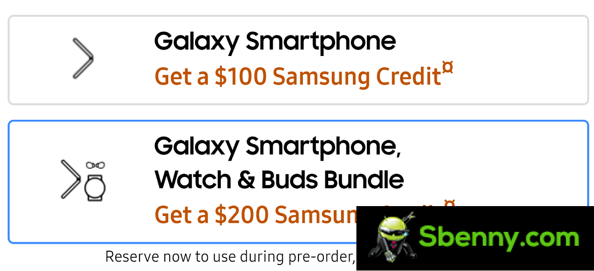 Samsung US offers up to $ 200 in credit if you pre-order one of the next foldable and wearable items