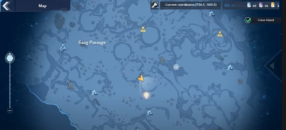 Positions of the monsters of the subject of the aberration of the Tower of Fantasy