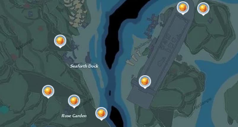 Locations of the gold core of the Crown Mines of the Tower of Fantasy