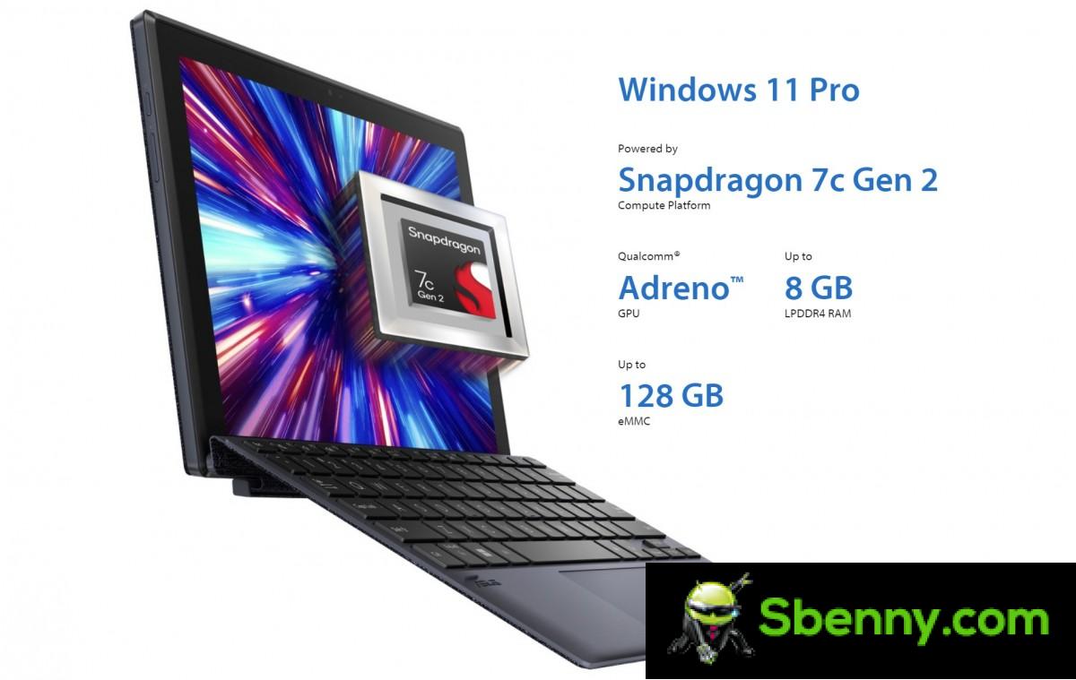The new Asus convertible has a stylus in the garage, runs Windows 11 on a Snapdragon 7c Gen 2 chip