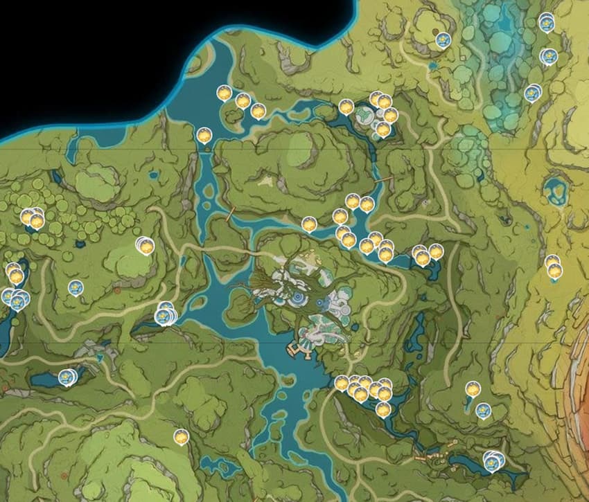 Locations of Genshin Impact Lotus