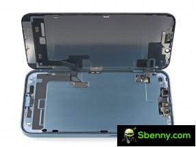 iPhone 14 open front and rear (images: iFixit)