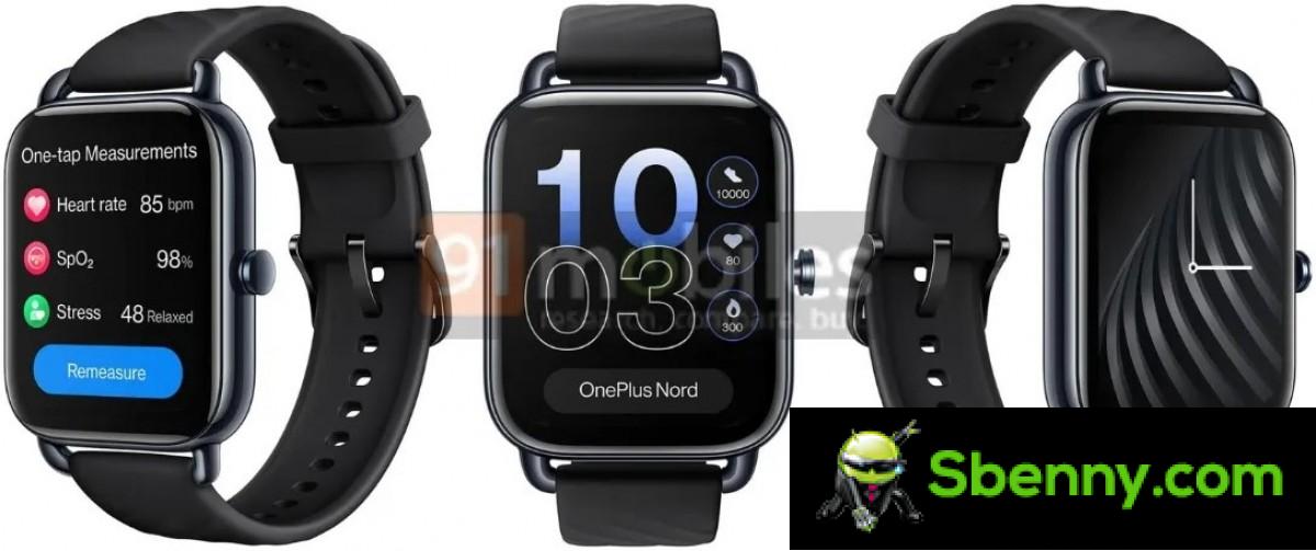 The OnePlus Nord Watch's color options revealed through leaked renders