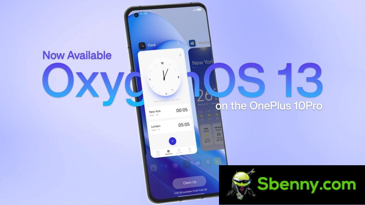 OnePlus 10 Pro is receiving the stable update of OxygenOS 13 based on Android 13 with Aquamorphic Design