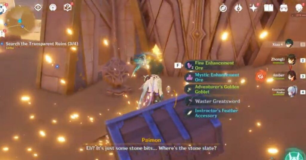 Genshin Impact Mission Invisible Barrier Open the chest