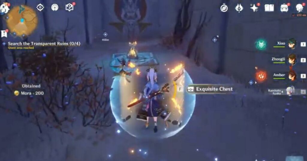 Genshin Impact Invisible Barrier quest exquisite chest