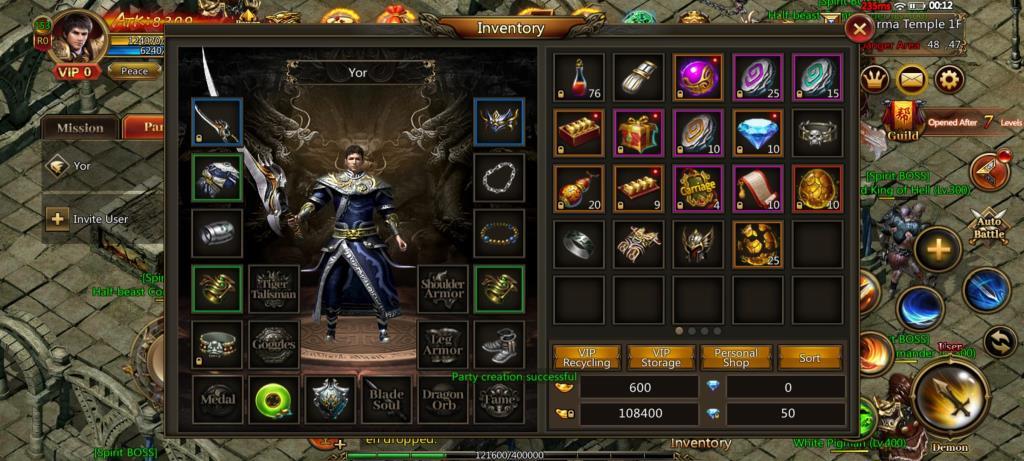 Inventory-MIR2M-Game MIR2M: The Warrior Beginners Guide
