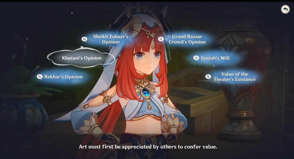 The opinion of Genshin Impact Khasani