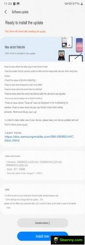 Samsung One UI 5 (fifth beta) for the Galaxy S22 series: changelog (translated automatically)