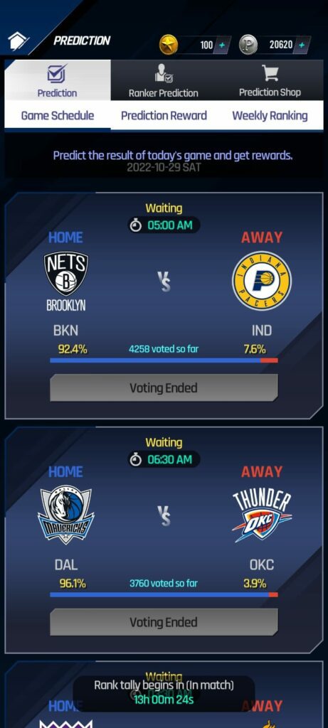 NBA Now Prediction Mode 23
