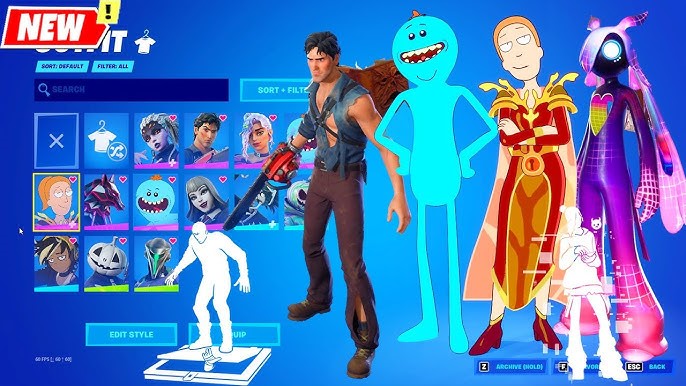 Fortnite Chapter 3 Season 4 Skin Queen Summer and Mr. Meeseeks