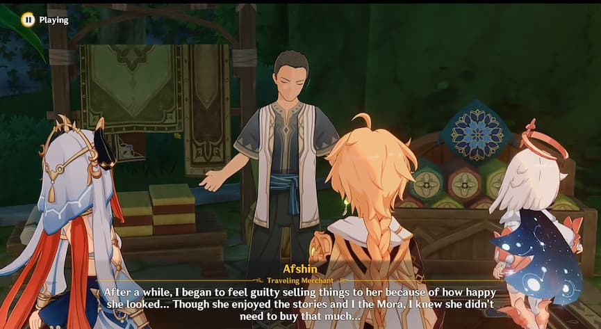 Genshin Impact Nilou story quest Act I afshin