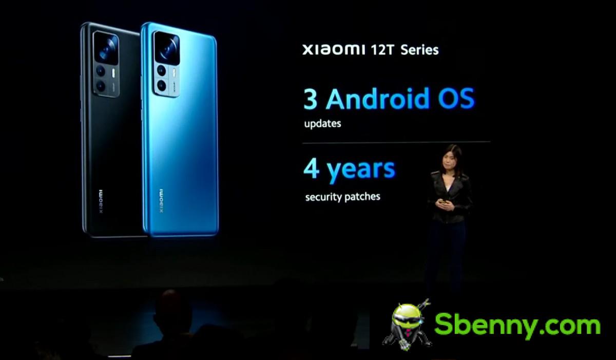 Xiaomi 12T and 12T Pro will receive 3 major OS updates, 4 years of security patches