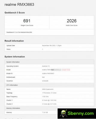 Realme 10 Pro + and Realme 10 Pro on Geekbench