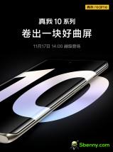 Realme is teasing a curved display for the 10 Pro + model