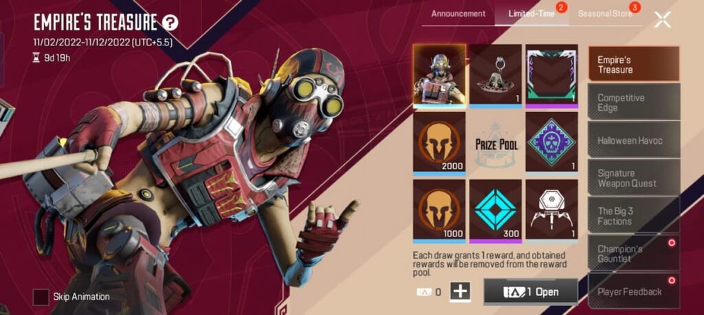 Apex Legends Mobile Empire's Treasure Challenge