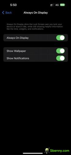 AOD options for iOS 16.2 Beta 3