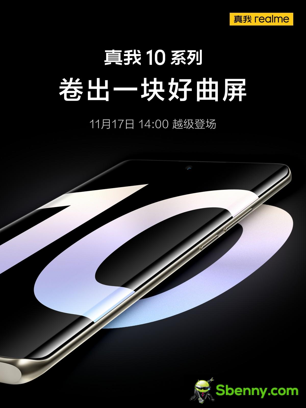 Realme 10 series arriving in China on November 17, 5G and Pro + variants planned
