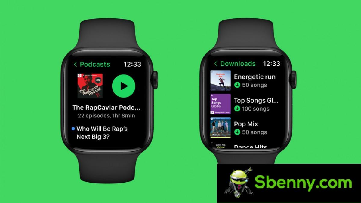 Spotify updates its WatchOS app with a new interface