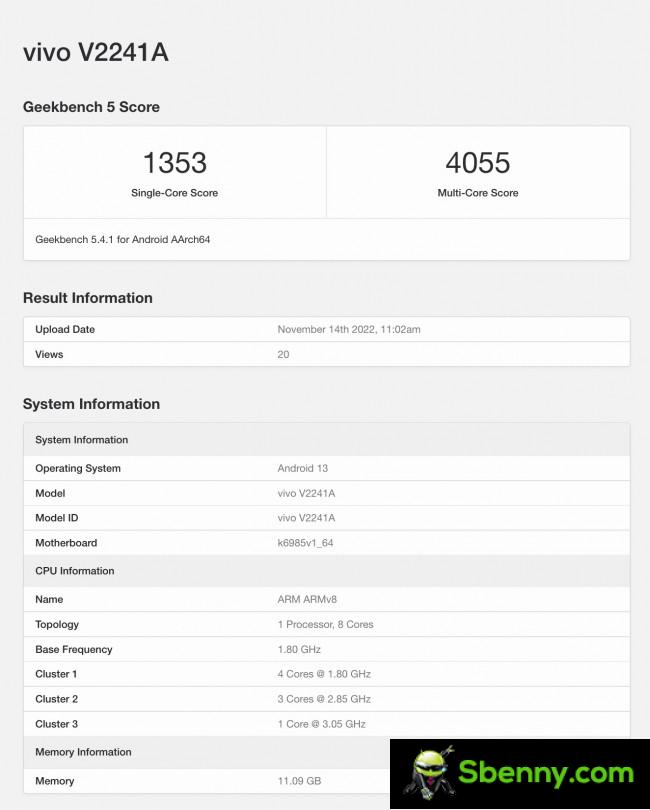 vivo X90 on Geekbench