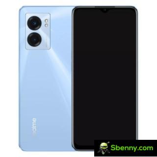 Realme V23i in Mountain Blue and Jade Black colors
