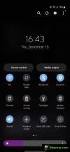 Home screen, notification area, settings menu