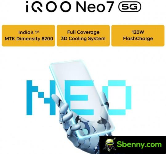 Indian iQOO Neo7 design and colors revealed, it is a rebranded Neo7 SE