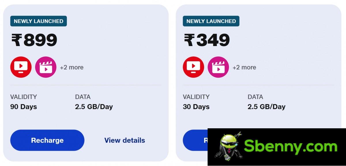 Jio has new 2.5GB/day data plans starting at INR 349