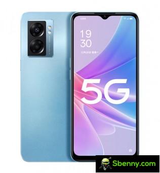 Oppo A56s in Deep Sea Blue and Quiet Night Black