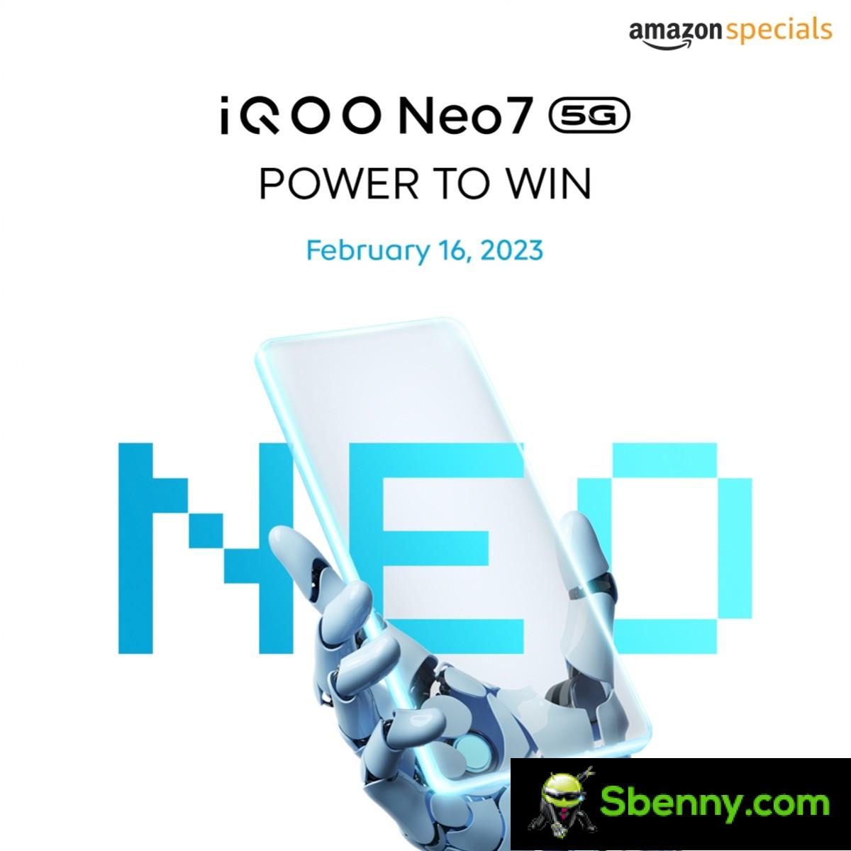 vivo brings iQOO Neo7 to India on February 16th