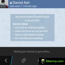 Creating a secret chat and verifying the encryption key