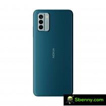 The Nokia G22 in Lagoon Blue and Meteor Grey