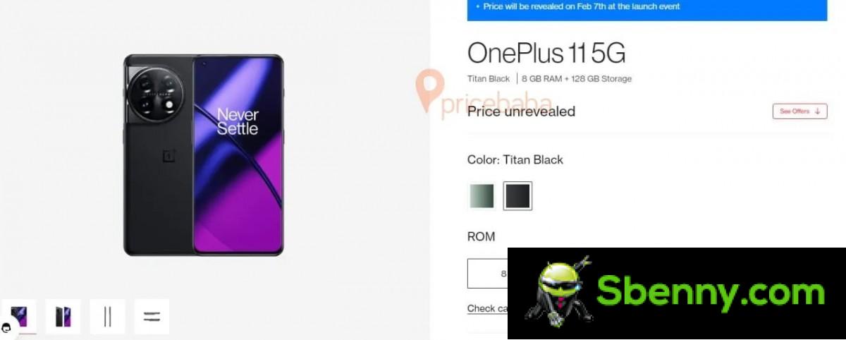 OnePlus 11 for India memory, storage and color options unveiled