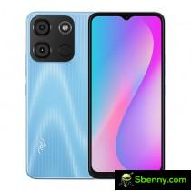 itel A60 in dawn blue