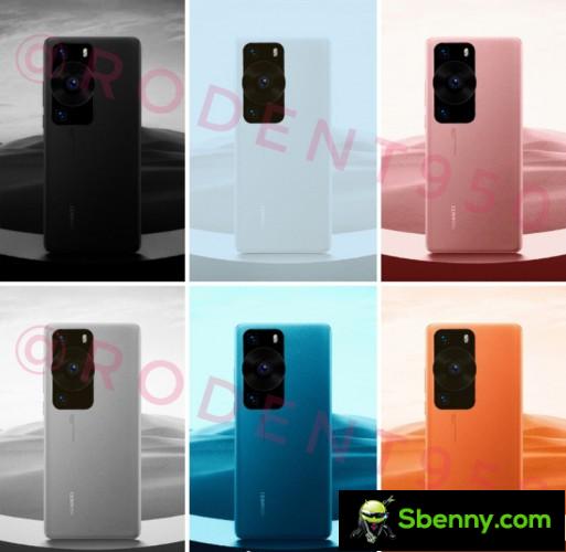 Renderings of the Huawei P60 series